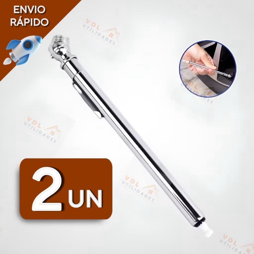 Calibrador de Pneus Medidor de Pressão Em Libras Tipo Caneta Até 50 Libras