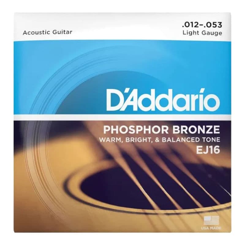 ENCORDOAMENTO VIOLAO DADDARIO EJ16 012 PHOSPHOR BRONZE ACO (012053)