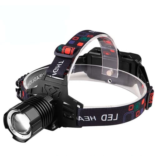 Lanterna De Cabçe Com Zoom Telescópio recarregvel uso serviços gerias camping tatica trilhas