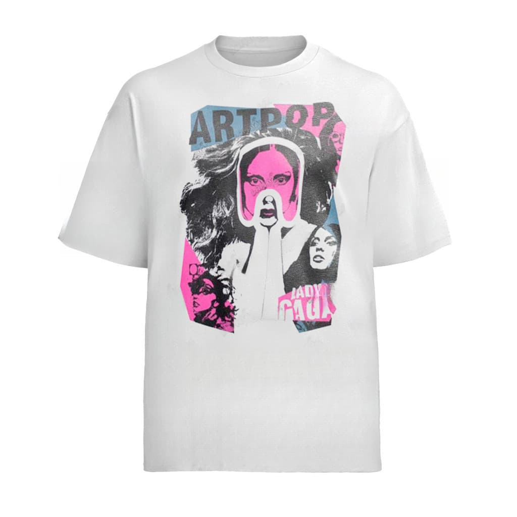 Camiseta Premium em Algodão Puro SISI Camiseta Graphic Tee Tshirt Lady Gaga Artpop