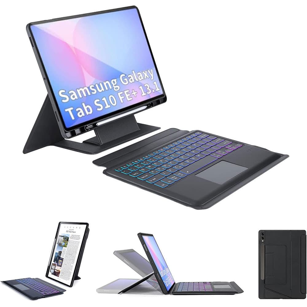 Capa De Teclado Mágico Com Suporte Cantilever Flutuante Para Samsung Tab S10 FE+/S11/S10+/S9 FE+/S9+/S8+/S7 FE/A11+/A9+