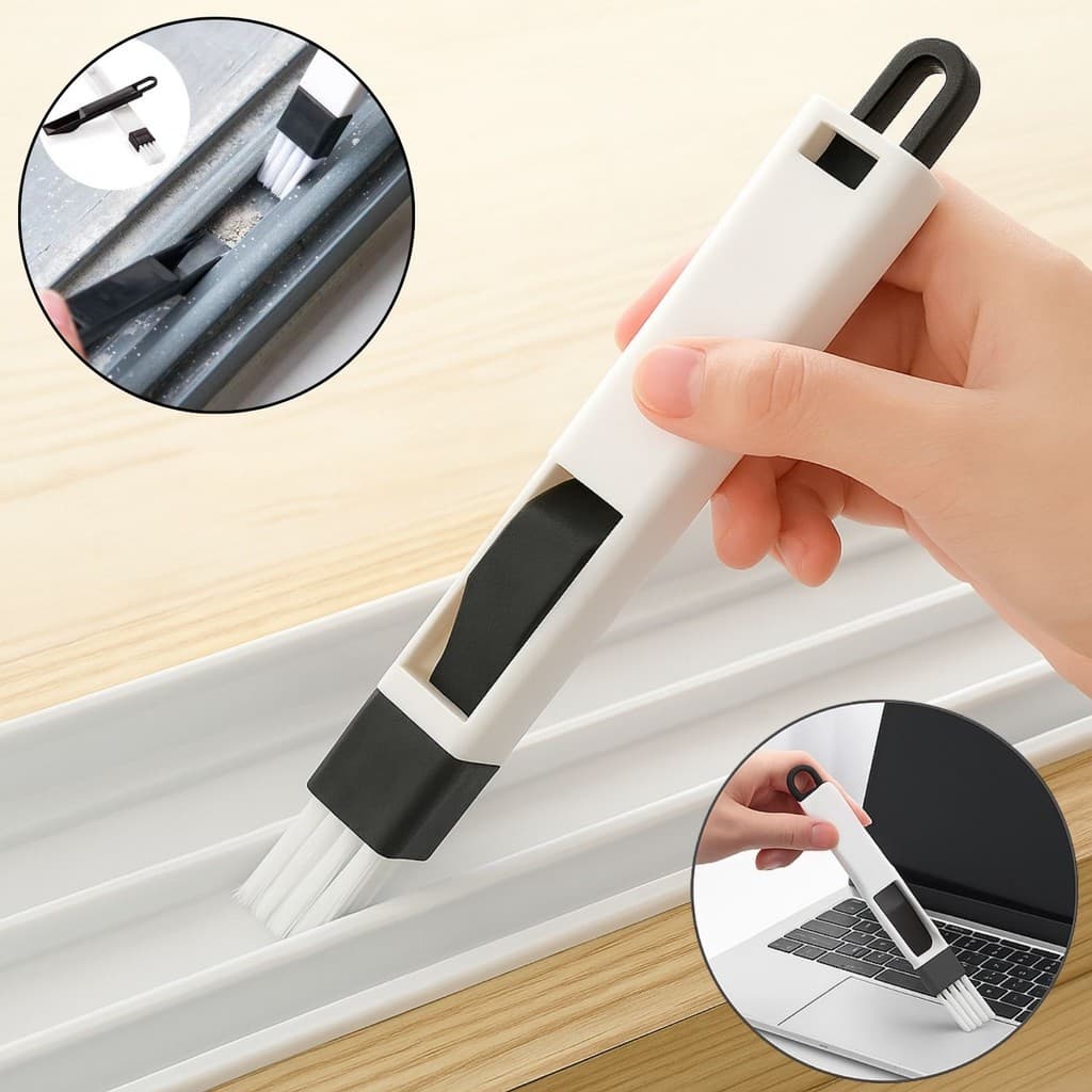 Mini Escova de Limpeza com Pá Multiuso Para Teclados Janelas Frestas - Clink