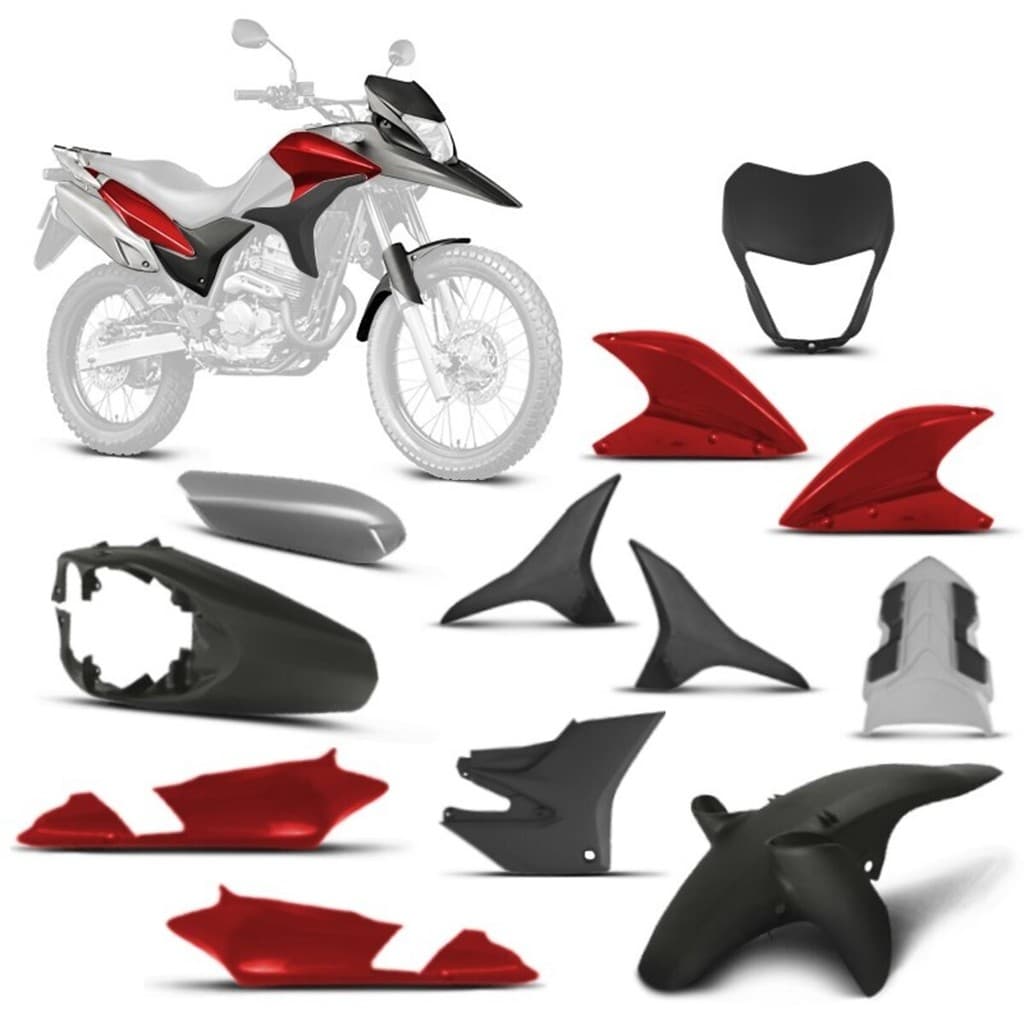 Kit Carenagem Completo 9 Peças Cromo Forte Xre 300 2010 2011 2012