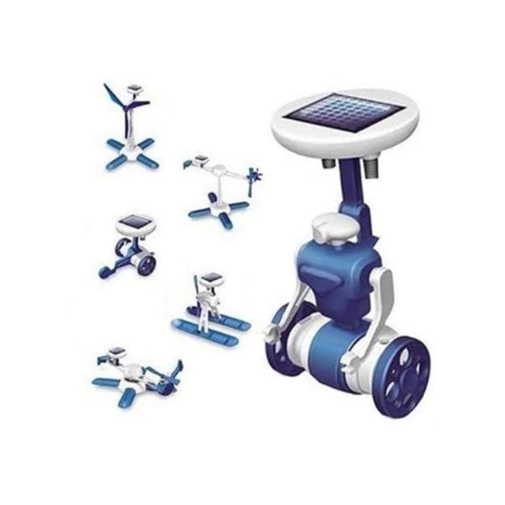 KIT ROBO SOLAR 6 EM 1 ROBOTICA BRINQUEDO DE MONTAR HELICOPTERO DINOSSAURO EDUCATIVO PLACA ENERGIA