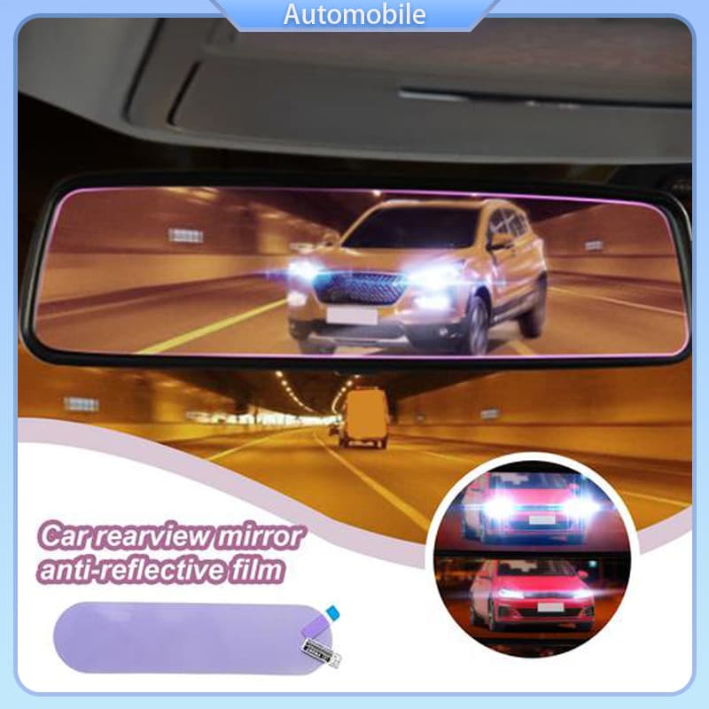 Película Anti-Reflexo Para Espelho Retrovisor De Carro , Adesivo Protetor Automático , Protetora Visão Traseira De Veícu