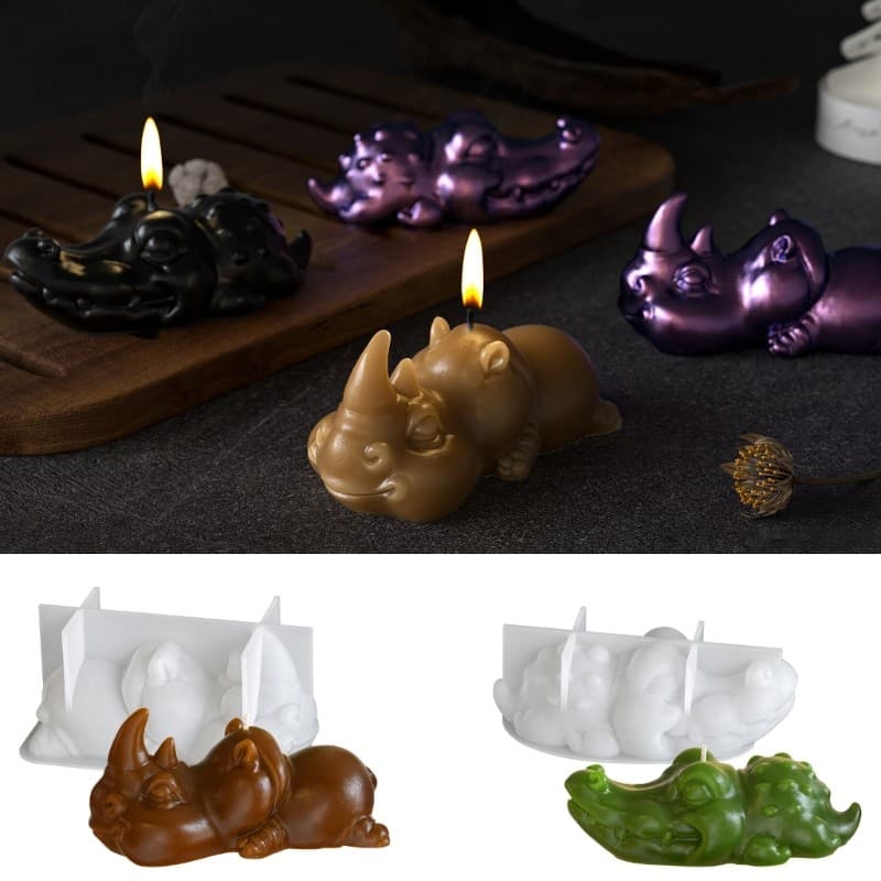 GODD Crocodilos Rinoceronte Moldes De Silicone Para Resina Epóxi 3D Decorações De Arte Animal E Fabricação Criativa