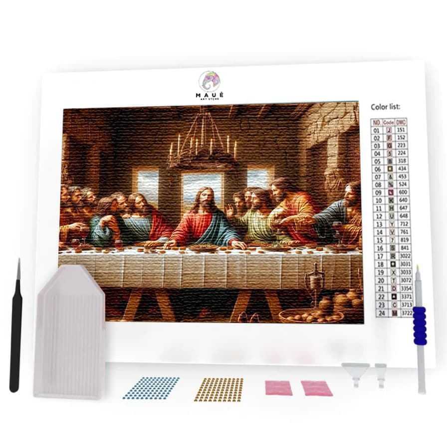 Kit Pintura Diamante - Ultima Ceia (Diamond Art)