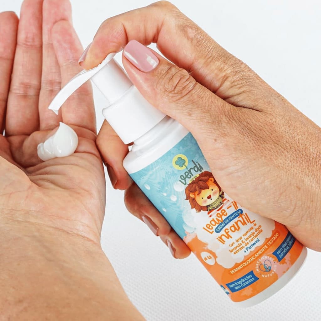 Creme De Pentear Leave-In Infantil Vegano Lavanda e Laranja Doce com Camomila Verdi 100% Natural