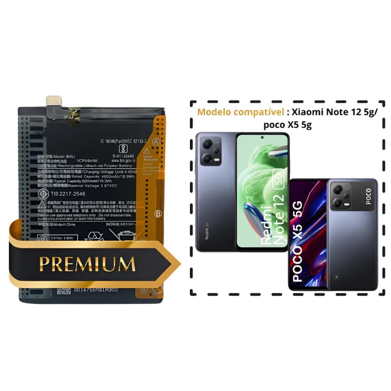 Bateria BN5J É Compatível Para XIAOMI REDMI NOTE12/X5