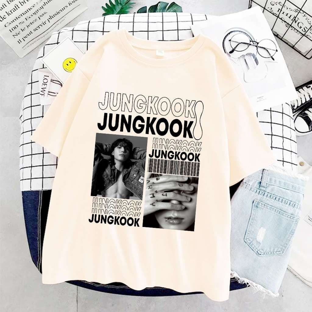 Camiseta Premium Feminina Jungkook BTS Kpop Aesthetic 100% Algodao Envio Imediato