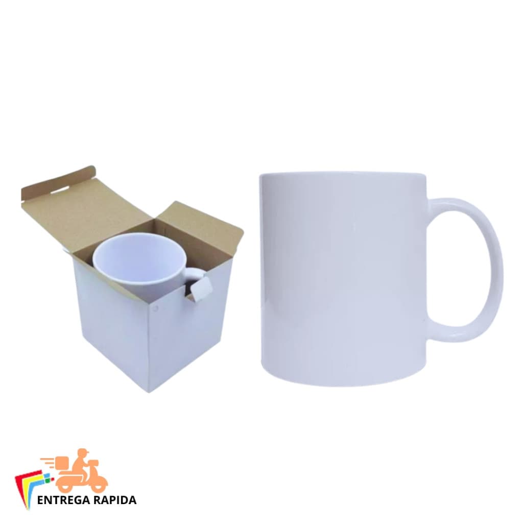 Caixa Caneca Branca + caixinha Para Sublimação Importada AAA
