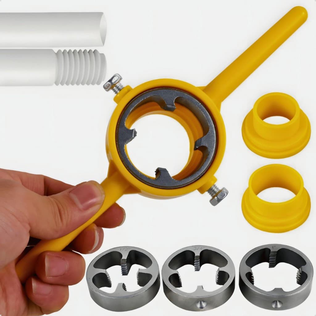 Kit Tarraxas para Rosquear Tubos de PVC 1/2" 3/4" 1" BSP Alta Precisão Profissional e Resistente