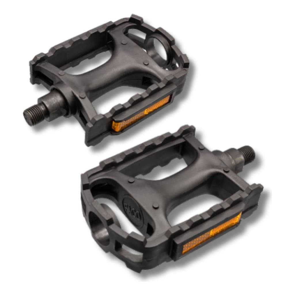 Pedal Rosca Fina 1/2 Mtb Bicicleta Bike Com Refletor Nylon Preto