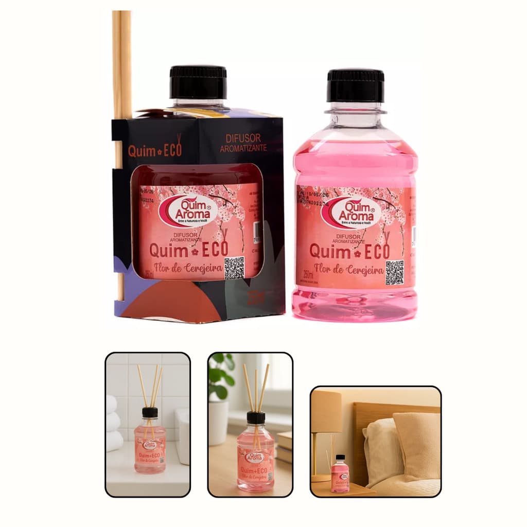 Difusor Aromatizador Ambientes Flor de Cerejeira 250ml