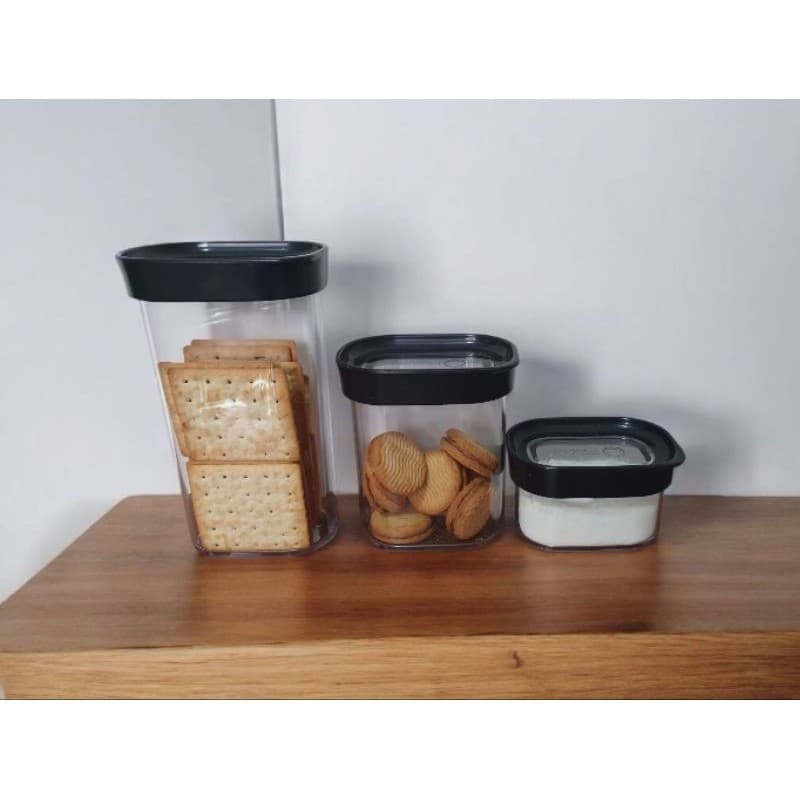 Potes Herméticos Porta Mantimentos - Potes de  500ml, 350ml, 150ml