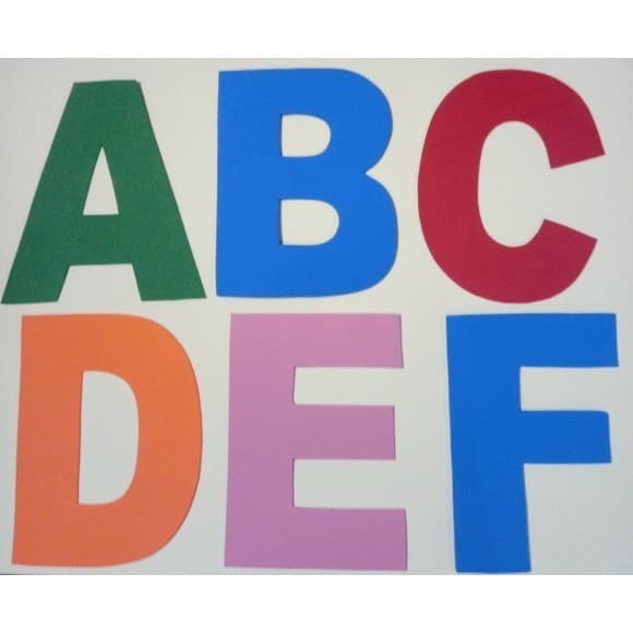 Alfabeto de Eva grande com 18cm colorido. - letras movel - colorido- alfabetização- reforço escolar- decoração