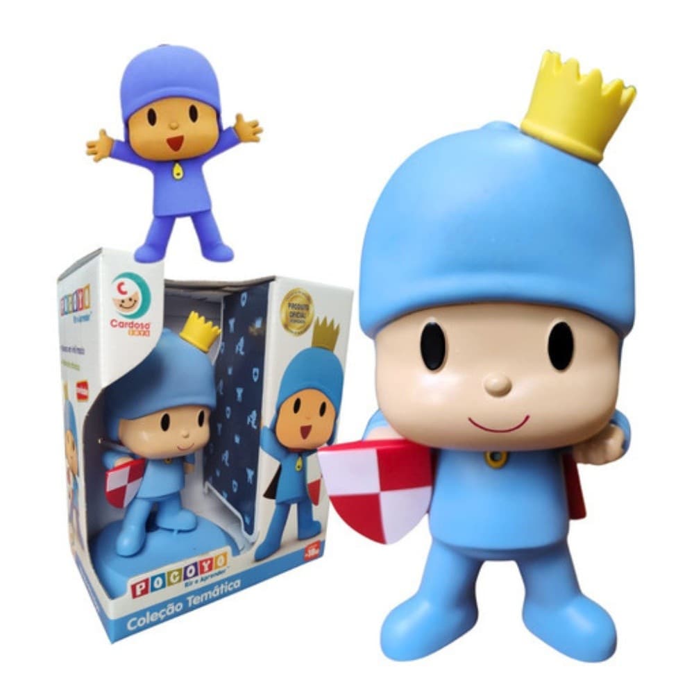 Boneco Pocoyo De Vinil Principe Rei 20cm - Cardoso 3080