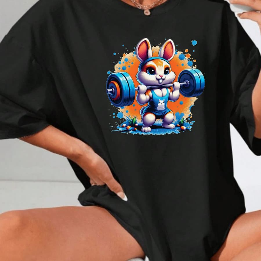 Camisetão Feminino T-Shirt Algodão Premium Estampa Academia