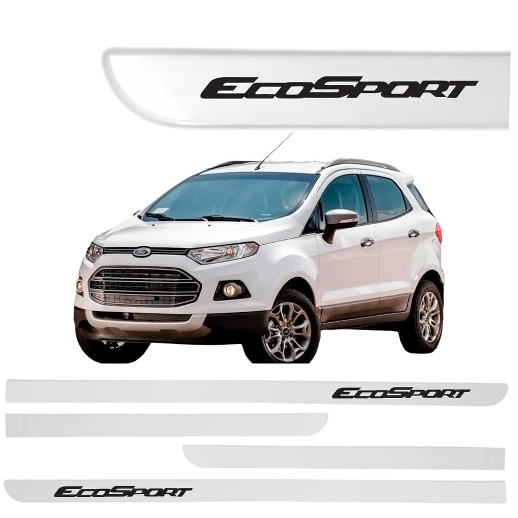 Jogo de Friso Porta Ecosport  2013 á 2017 Branco Artico