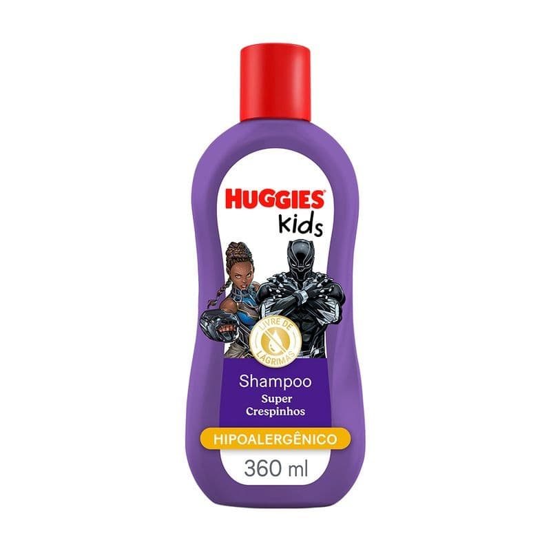 Shampoo Huggies Kids Super Crespinhos - Pantera Negra 360 ml