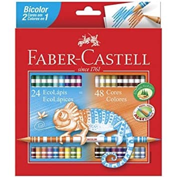 Lapis De Cor Bicolor Faber Castell 24 Lapis/48 Cores