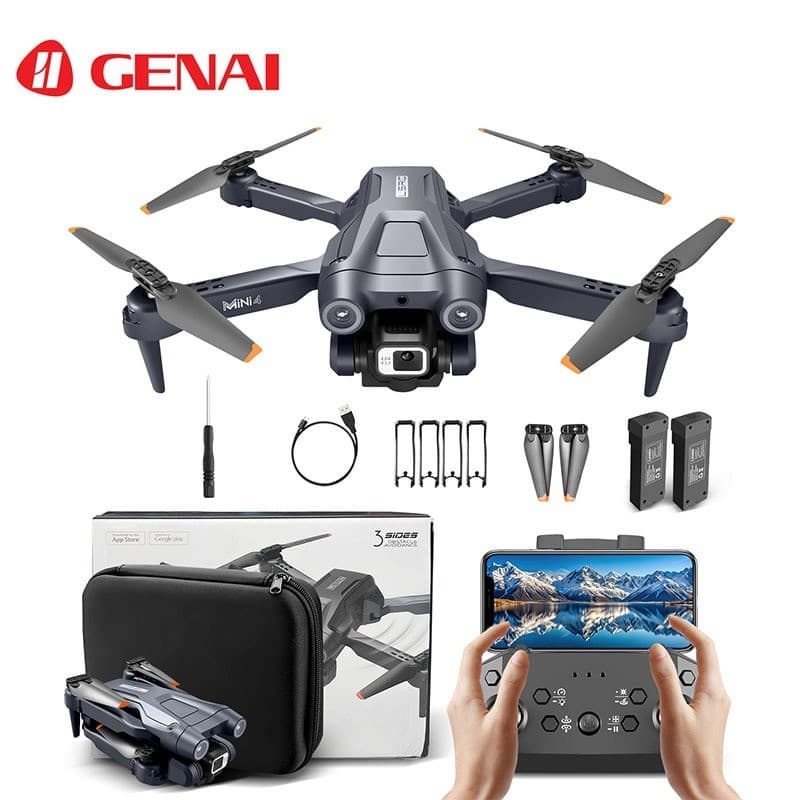 【GENAI】Drone Mini 4 Com 2 Bateria Camera 4k Full Hd Wifi E Gps Pro