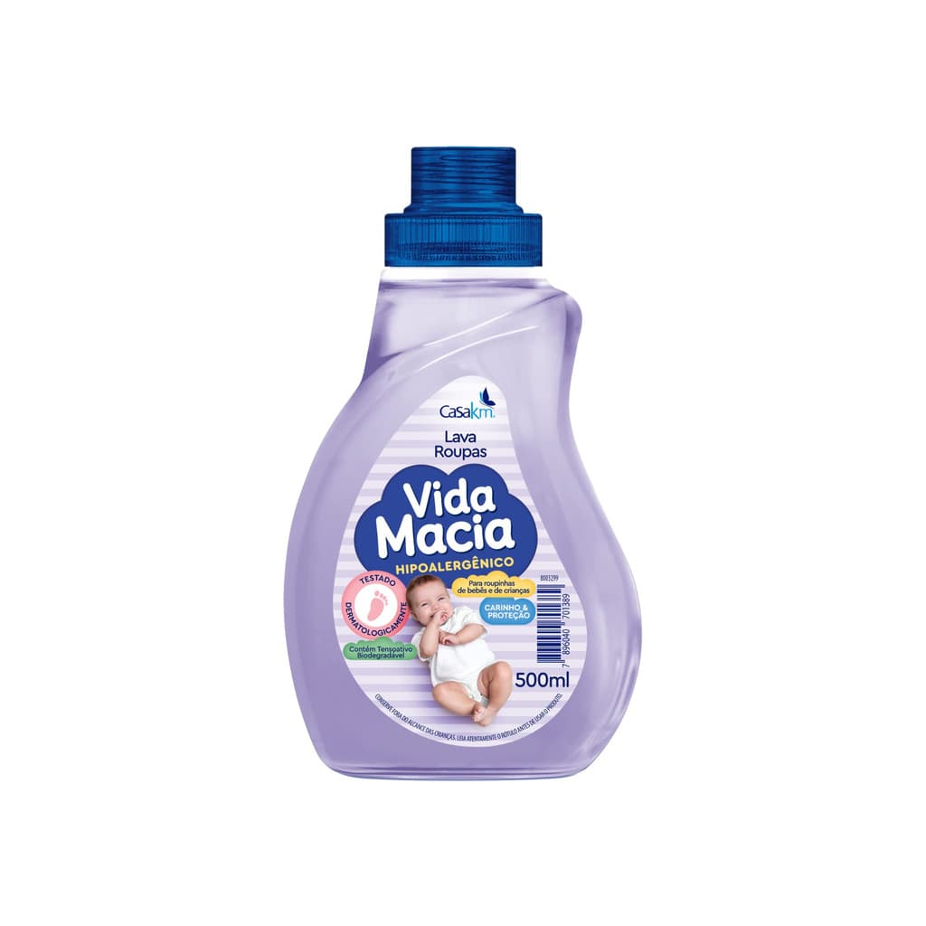 Lava Roupas Vida Macia Carinho Proteção 500ml