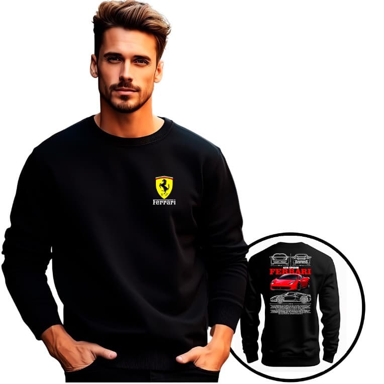 Moletom Gola Redonda Careca Corrida Luxo 458 Spider