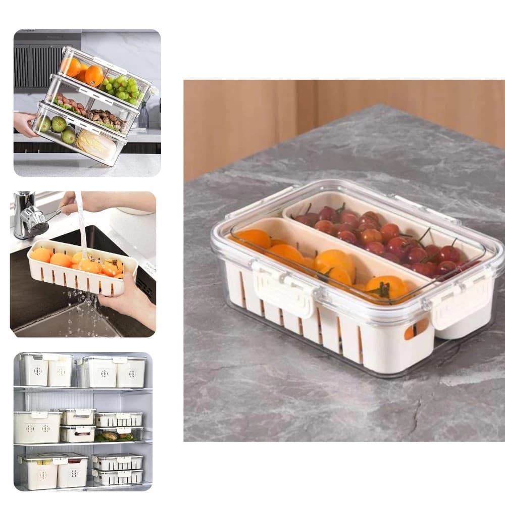 Organizador de Geladeira  Cesto com Tampa para Legumes, Verduras, Frutas 5 Modelos e Tamanho.