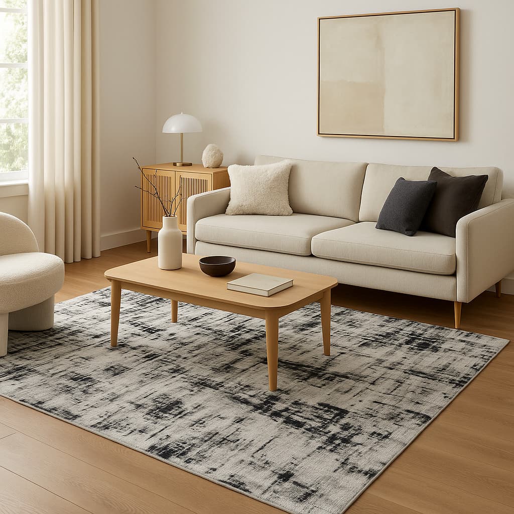 Tapete Jacquard Grande Antiderrapante 4,00m x 2,00m Geométrico para Sala, Quarto e Escritório