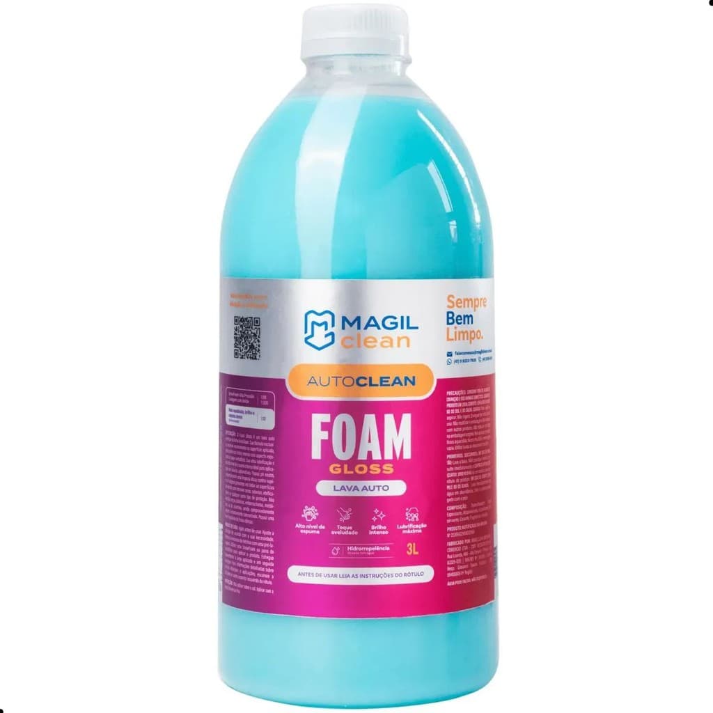 Foam Gloss Lava Autos Premium Hidrorrepelente 3L Magil Clean