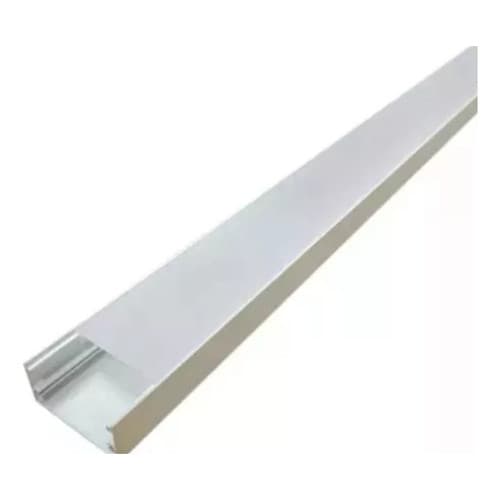 Perfil Alumínio Barra 1 Metros P Fita Led Sobrepor 3010 Luz Estrutura Na Cor Branca 110v220v
