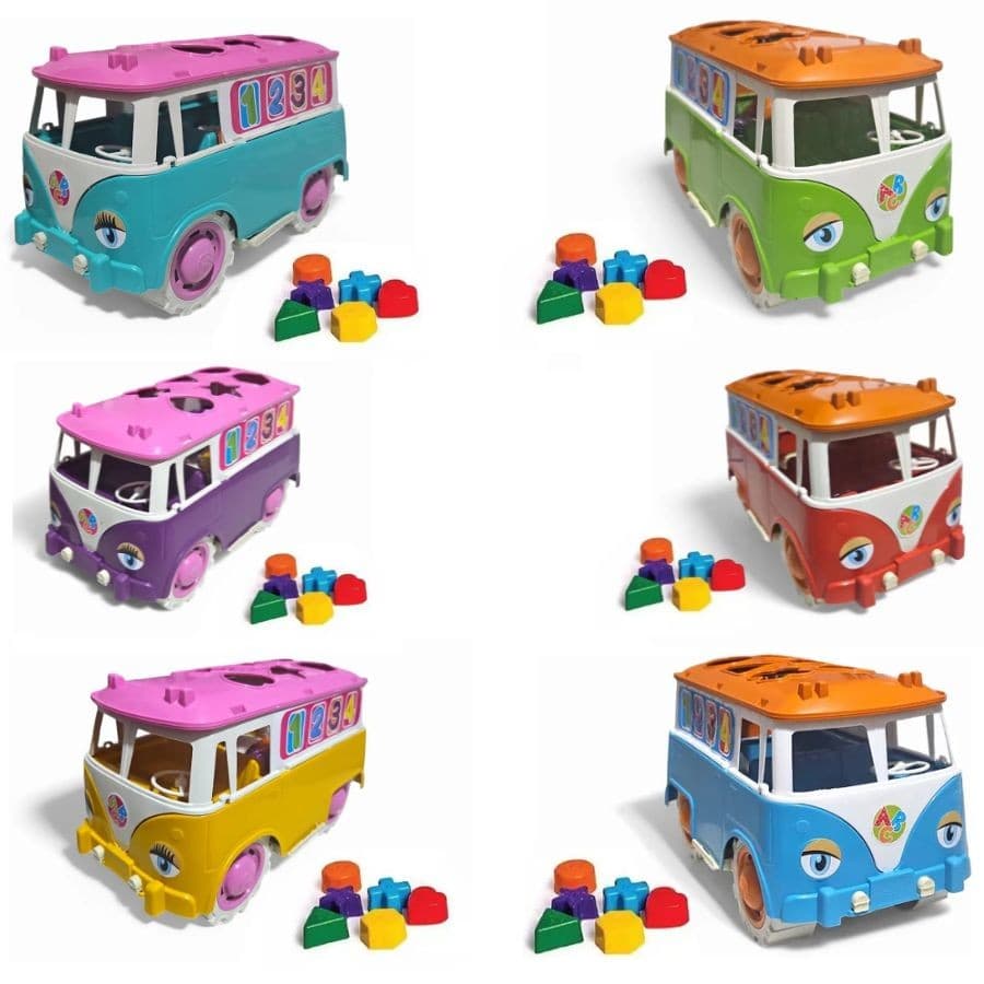 Brinquedo Educativo Pedagógico Carrinho Kombi Peças De Montar Kombica Gugu