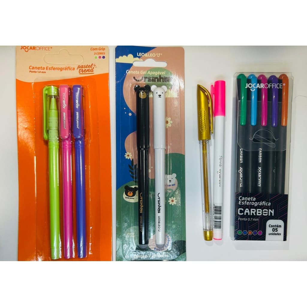 Kit canetas diversas