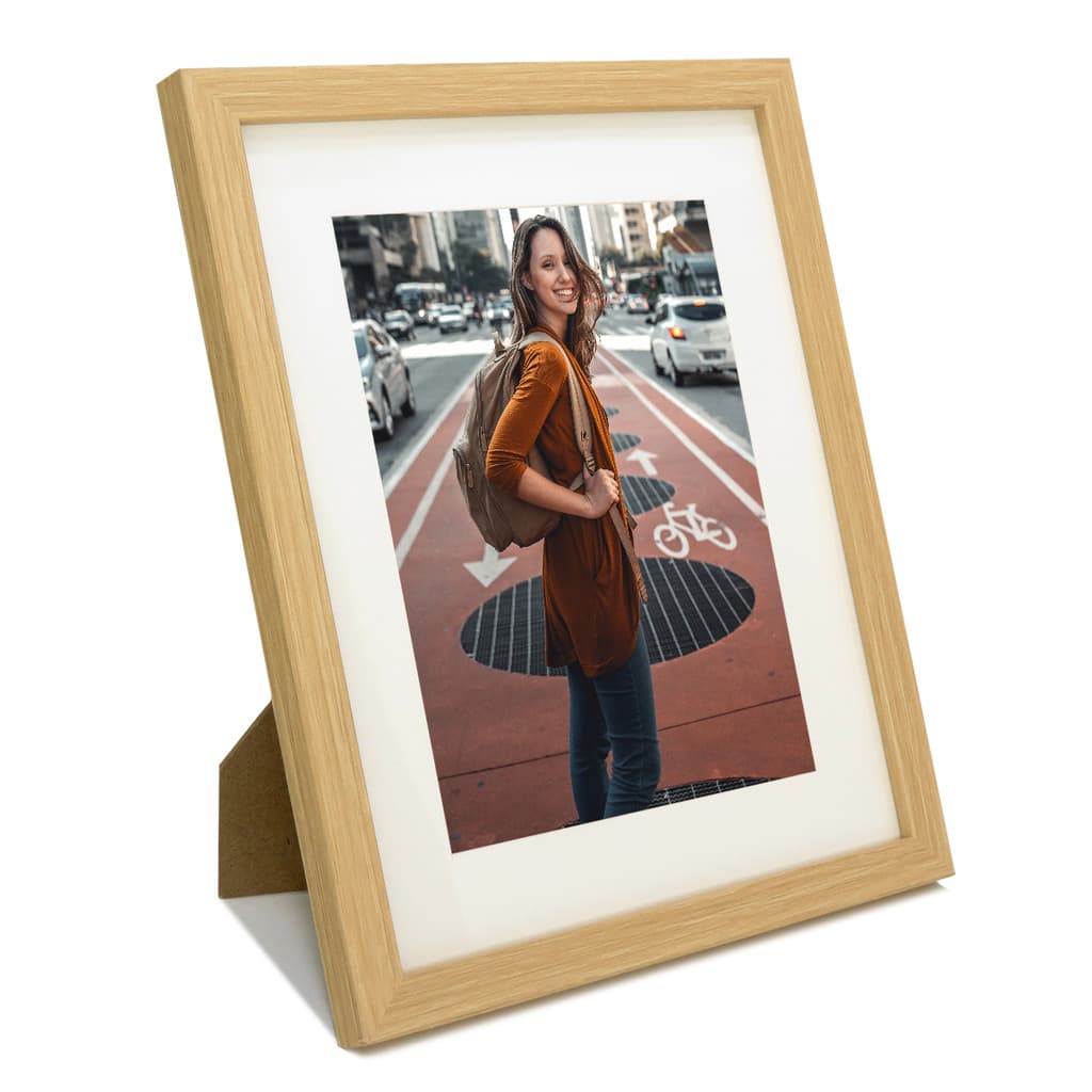 Porta Retrato Foto 15x20 Moldura MDF Estilo Madeira Clara Paspatur Branco