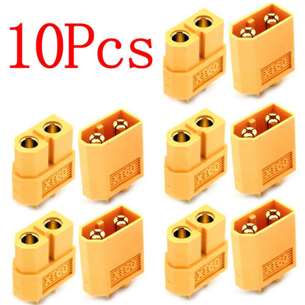10pcs XT60 Bullet Connector Macho Fêmea Plug Adequado para Controle Remoto Bateria de Lítio && - * - & *