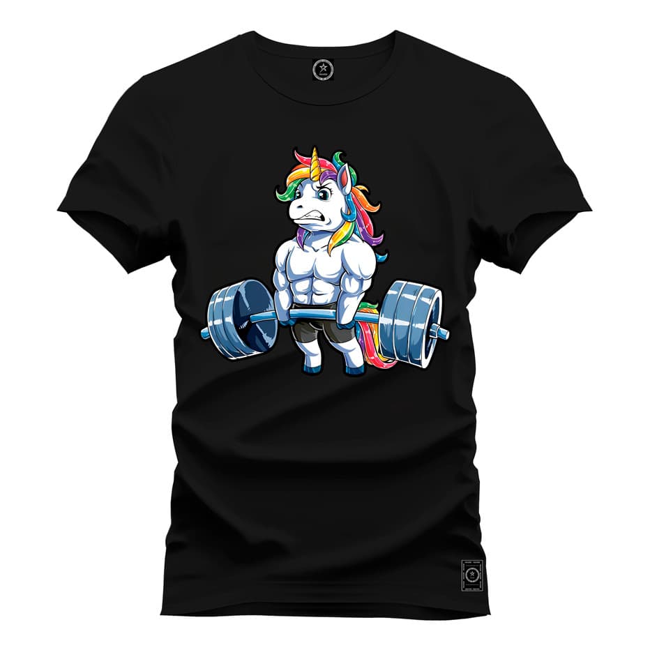 Camiseta Algodão Confortável Unicornio Maromba