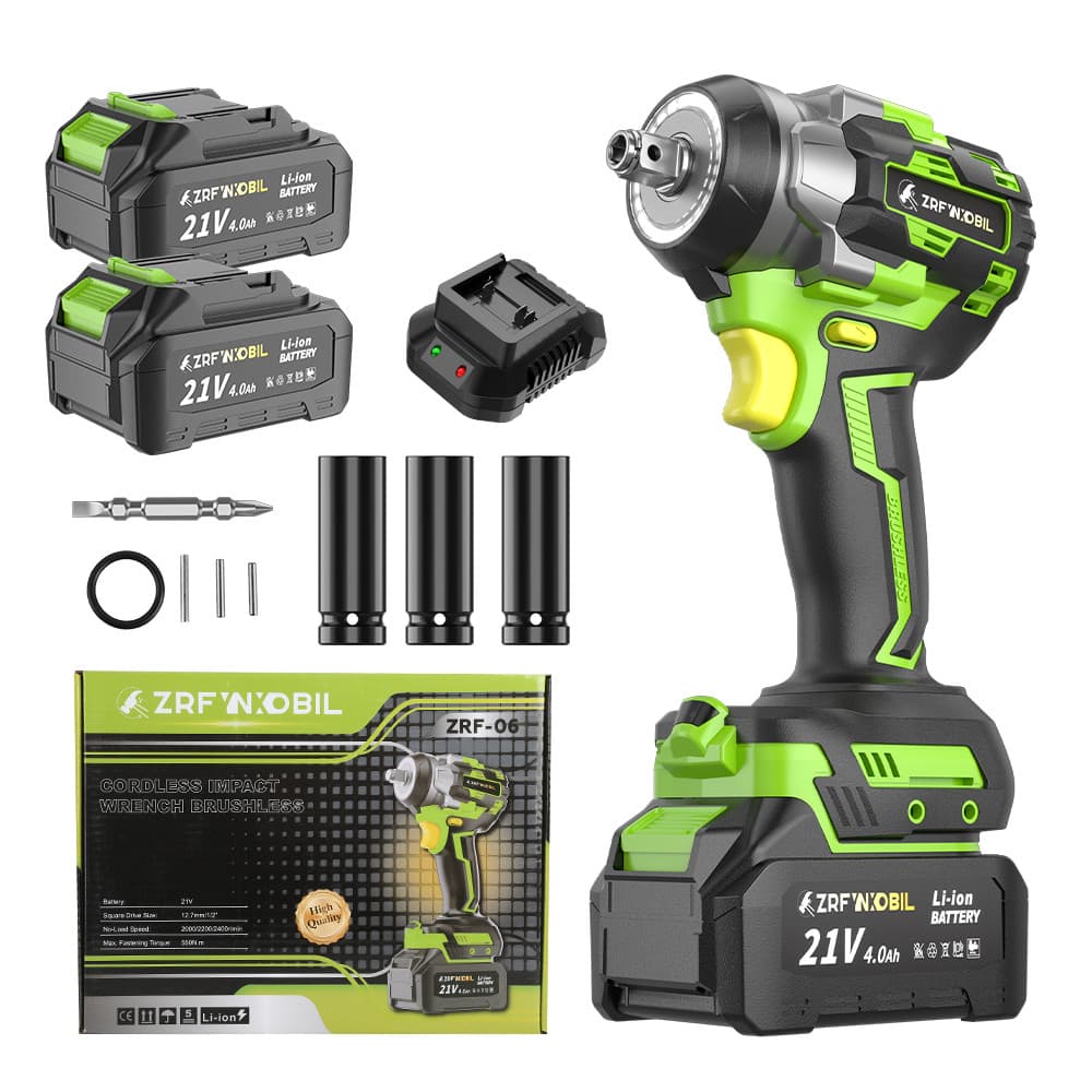 Kit Chave De Impacto ，Chave De Impacto Sem Fio 21V Kit Maleta COM 2 Baterias