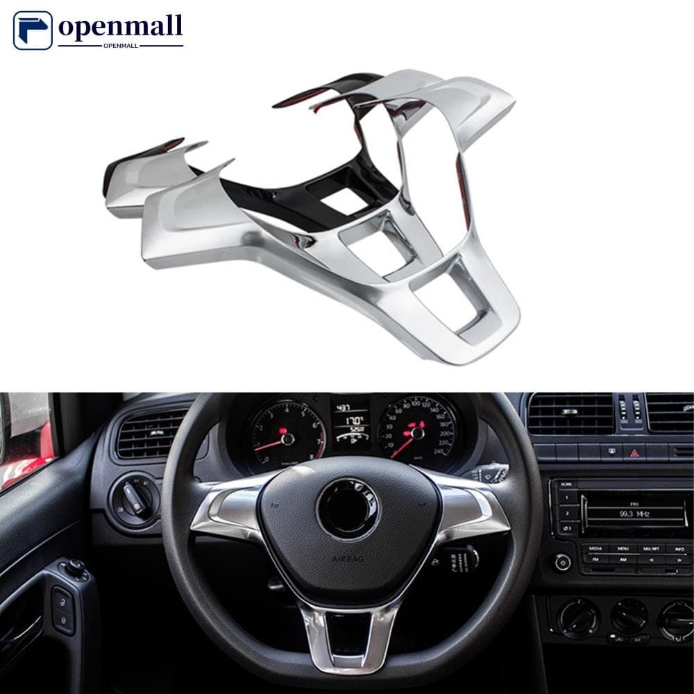OMALL Interior Do Carro Volante Capa Guarnição Adesivo Acessórios Para Volkswagen VW Golf 7 GTI MK7 POLO 2014 2015 Jetta