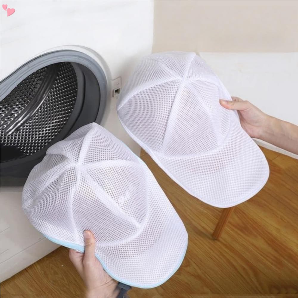Gaiola Lavadora De Chapéus Com Bolsa De Malha-Limpador Universal Para Bonés De Beisebol | Seguro Na Máquina De Lavar/Lou