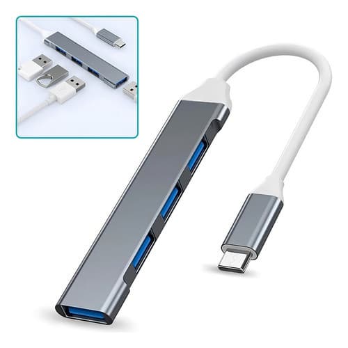 Hub Usb-c 3.0 4 Portas 1 Usb 3.0 E 3 Usb 2.0 5 Gbps Mxt