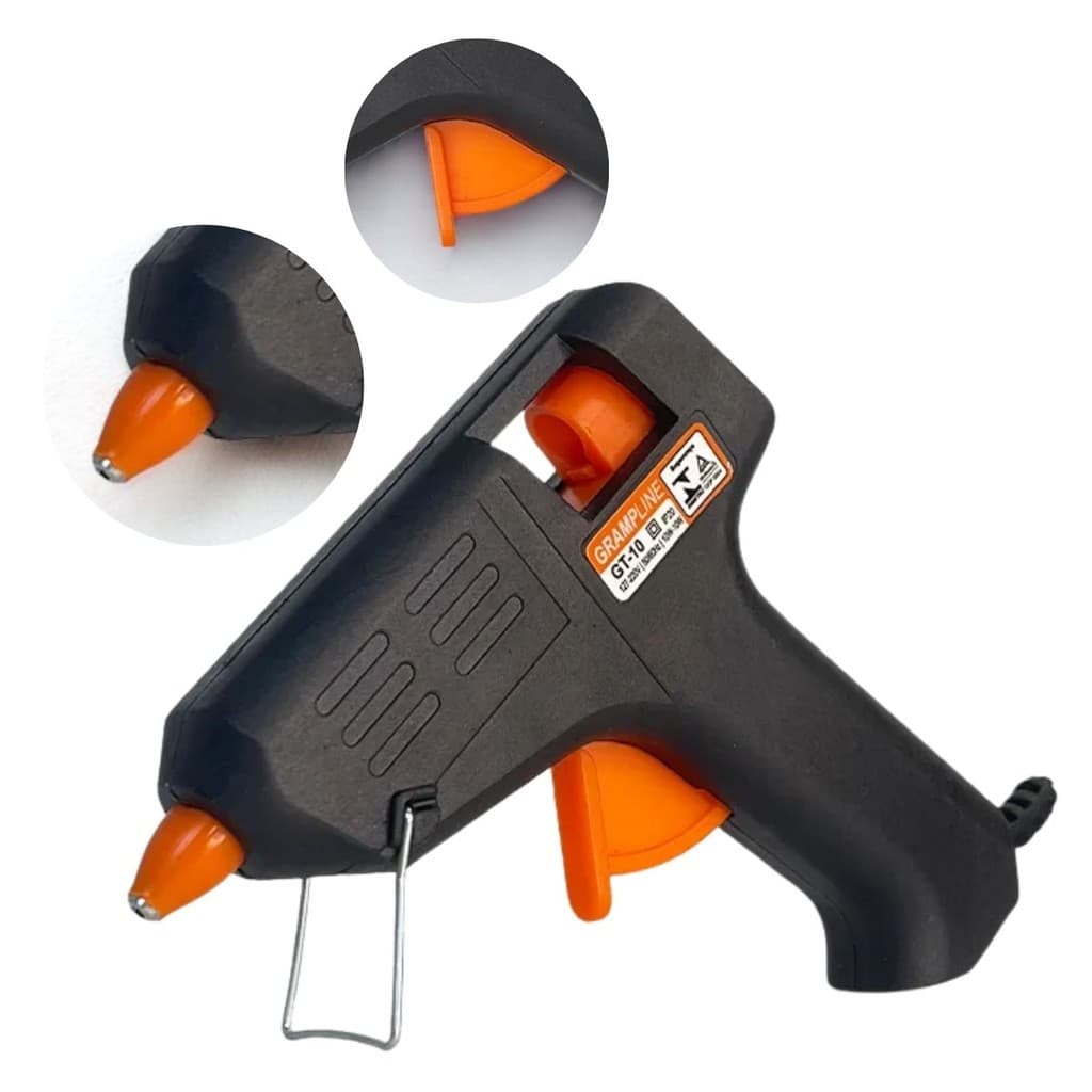 Pistola de Cola Quente Gramp Line Pequena 10w GT-10 Bastões De Cola Revolver Profissional