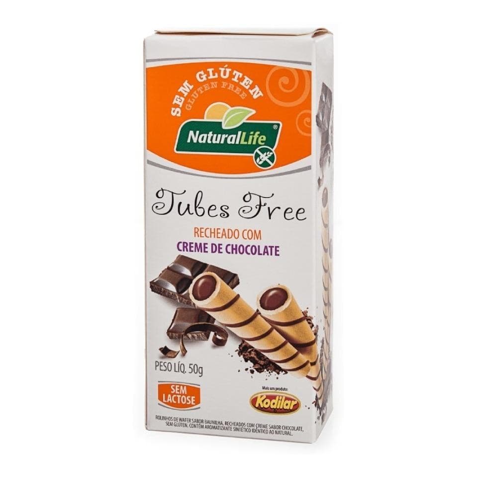 Kit C/ 2 Tubes Free Sabor Chocolate Sem Gluten 50g Natural Life
