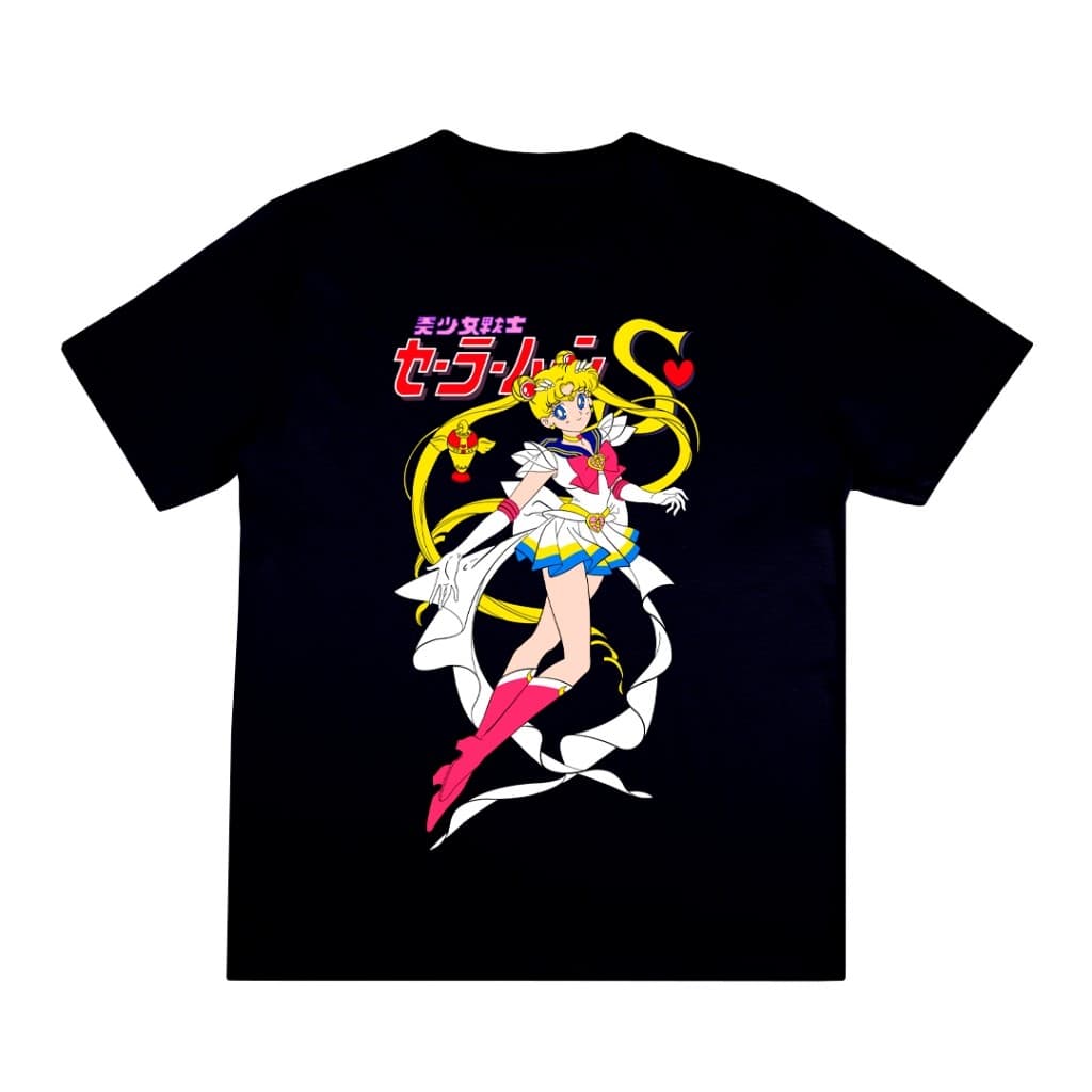 Linda Camiseta Sailor Moon Anime Femina e Masculino Camisa 100% Algodão Zero Encolhimento Premium