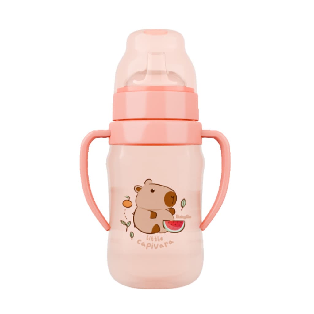 SUPER COPO BABY GO TREINAMENTO COM ALCA BICO FLEXIVEL CAPIVARA 400ML