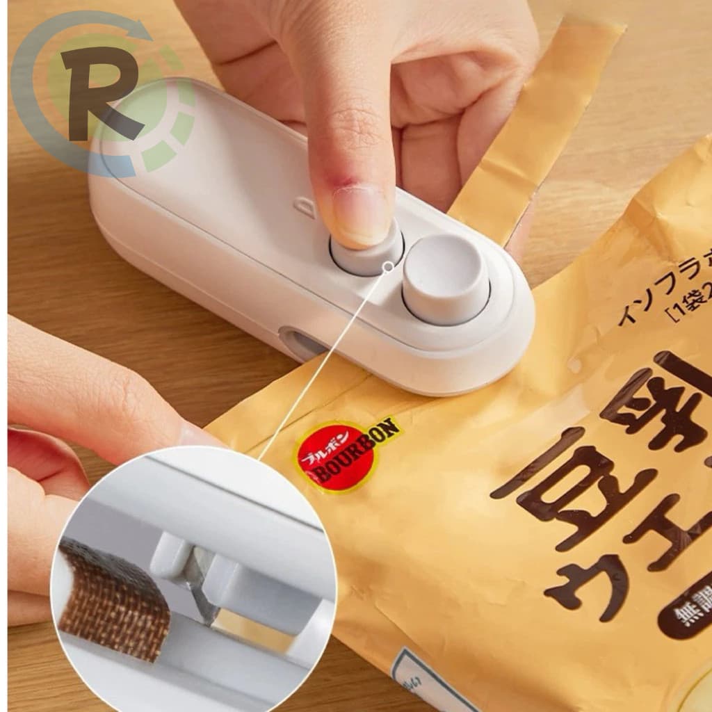 Mini Seladora Portatil Abre e Lacra Embalagens de plastico Vacuo para selagem de pilha de embalagens