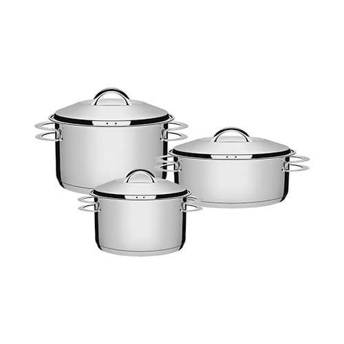 Jogo 3 Panelas Inox Fundo Triplo Solar Tramontina