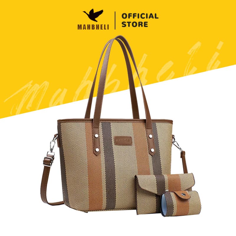 MAHBHELI Balde Retrô Color Block + Porta-cartões | Bolsa Maternidade com Detalhes em Patchwork | Top Vendas no Brasil