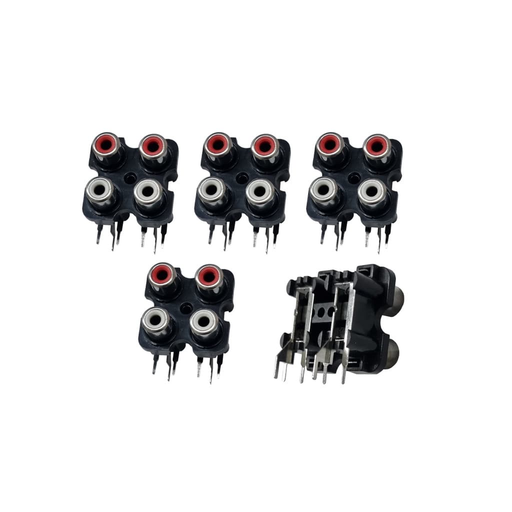 Conector Rca Tomada Rca Fêmea Av 4-8, 4-7 Kit 5 Unidades