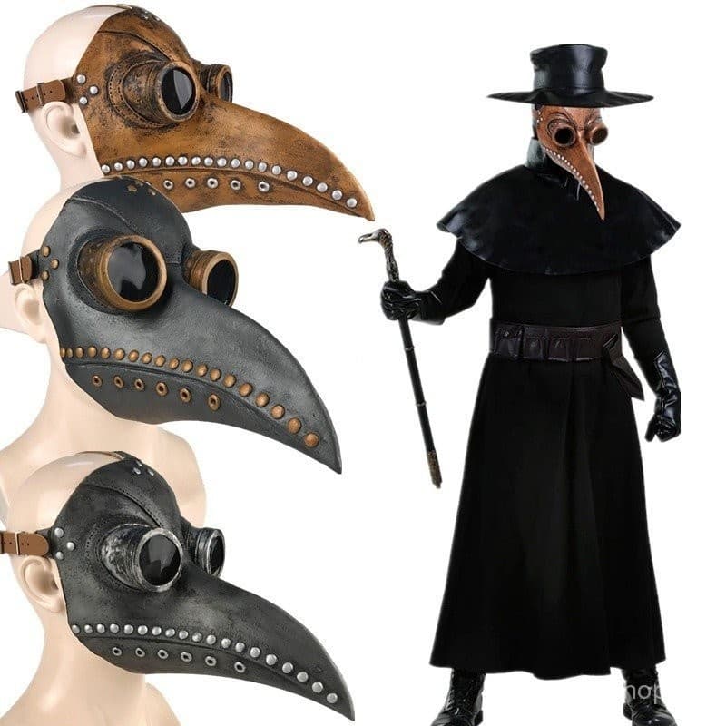Máscara De Pássaro De Couro Retro Peste Médica De Halloween Fantasia Steampunk Gothic Cosplay